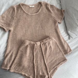 Knit sleep wear set